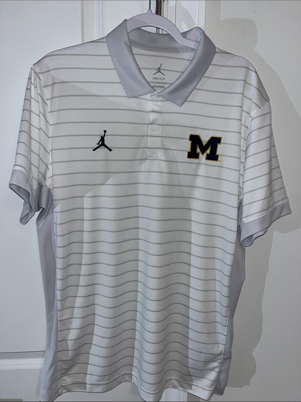 Jordan University of Michigan Wolverines Basketball or Football Golf Polo Shirt